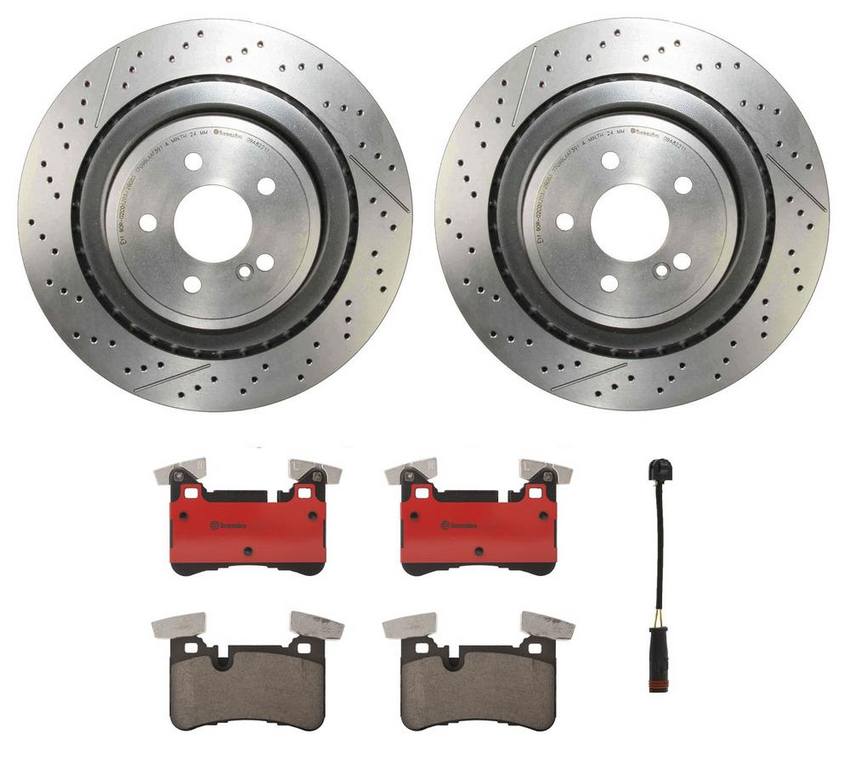 Mercedes Brembo Brakes Kit - Pads and Rotors Rear (360mm) (Ceramic) 2124230412 - Brembo 3055368KIT